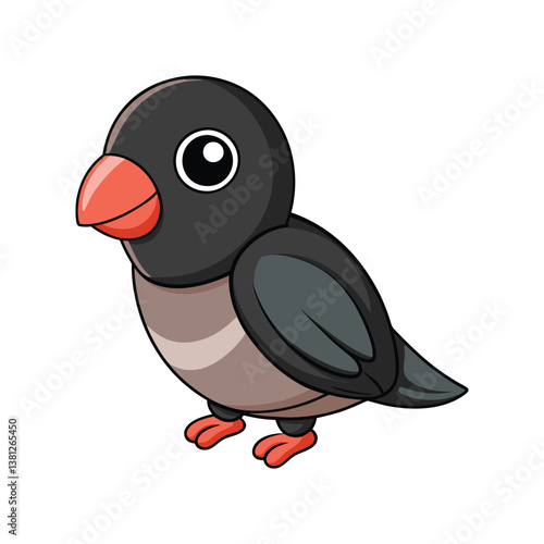  Elegant Black-Cheeked Lovebird Bird Design