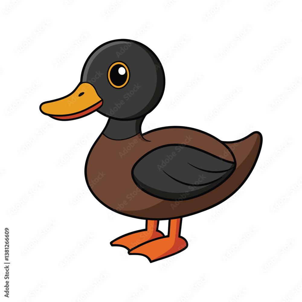 Obraz premium Vibrant Black-Headed Duck Artwork