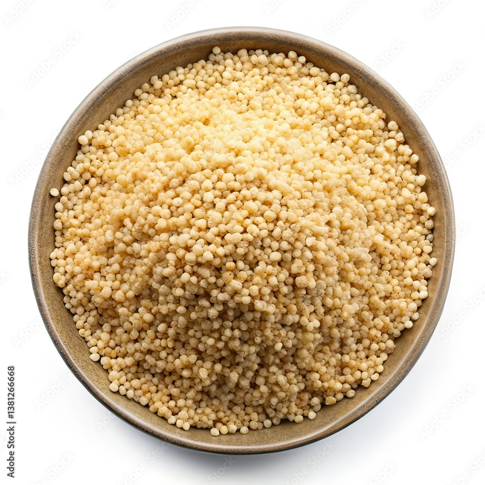 Quinoa in plate image on white background Quinoa in plate image on white background