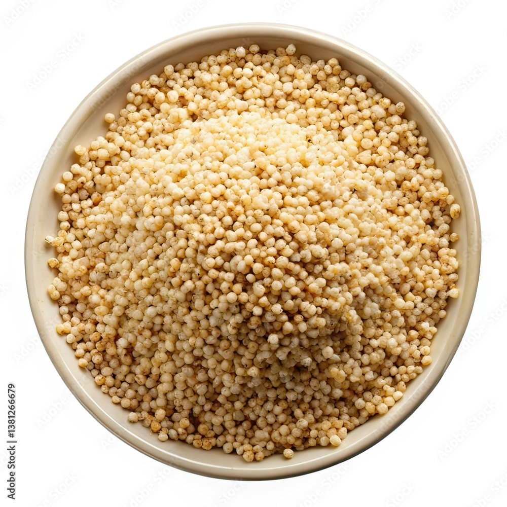 Quinoa in plate image on white background Quinoa in plate image on white background