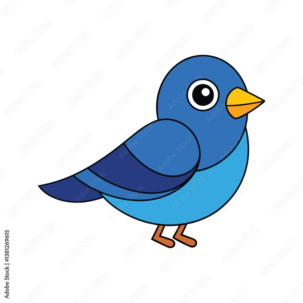 Colorful Representation of Blue Bunting Colorful Representation of Blue Bunting