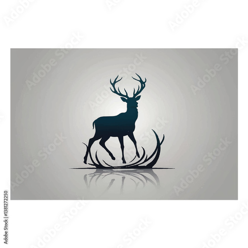 deer logo vector icon design image