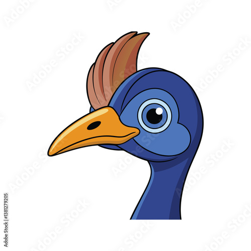 Tableau sur toile Beautiful Cassowary Bird Illustration