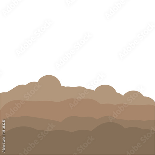 brown clouds illustration