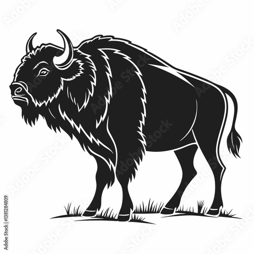 buffalo sihouette black vector