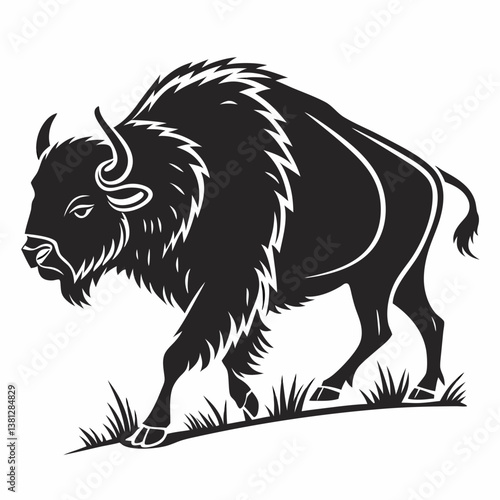 buffalo sihouette black vector