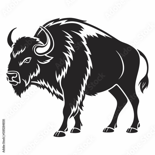 buffalo sihouette black vector