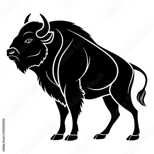 buffalo sihouette black vector