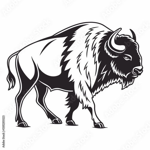 buffalo sihouette black vector