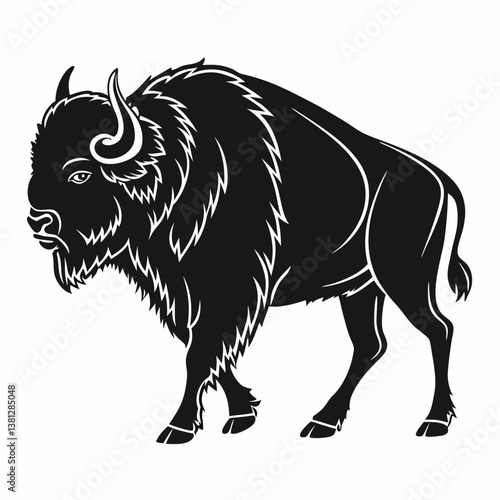 buffalo sihouette black vector