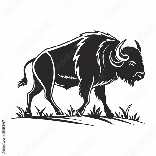 buffalo sihouette black vector