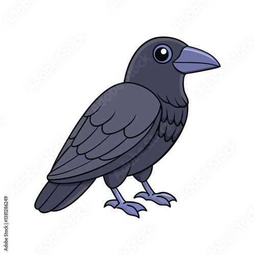  Common Raven Bird Realistic Art