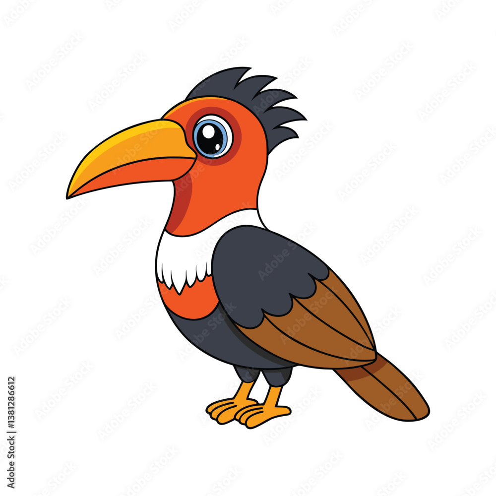 Fototapeta premium Common Scimitarbill Bird Realistic Art