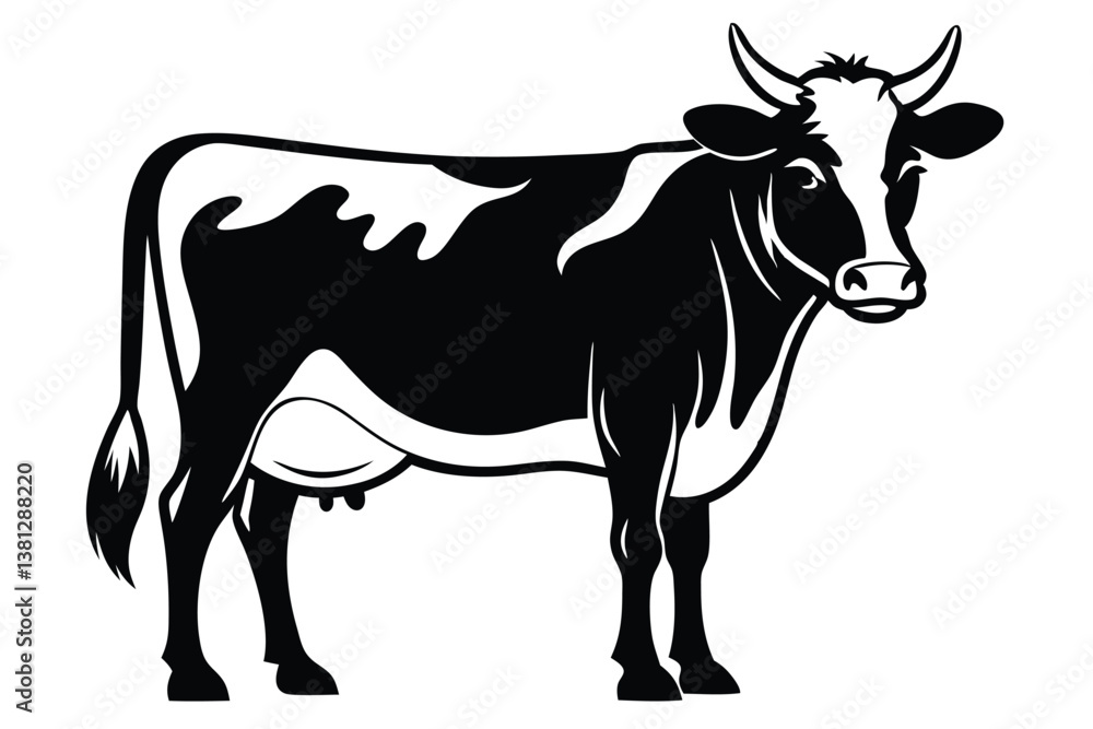 Fototapeta premium Black and White Holstein Cow
