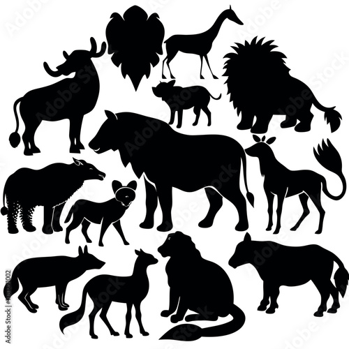 Photography More mammals silhouette illustration.