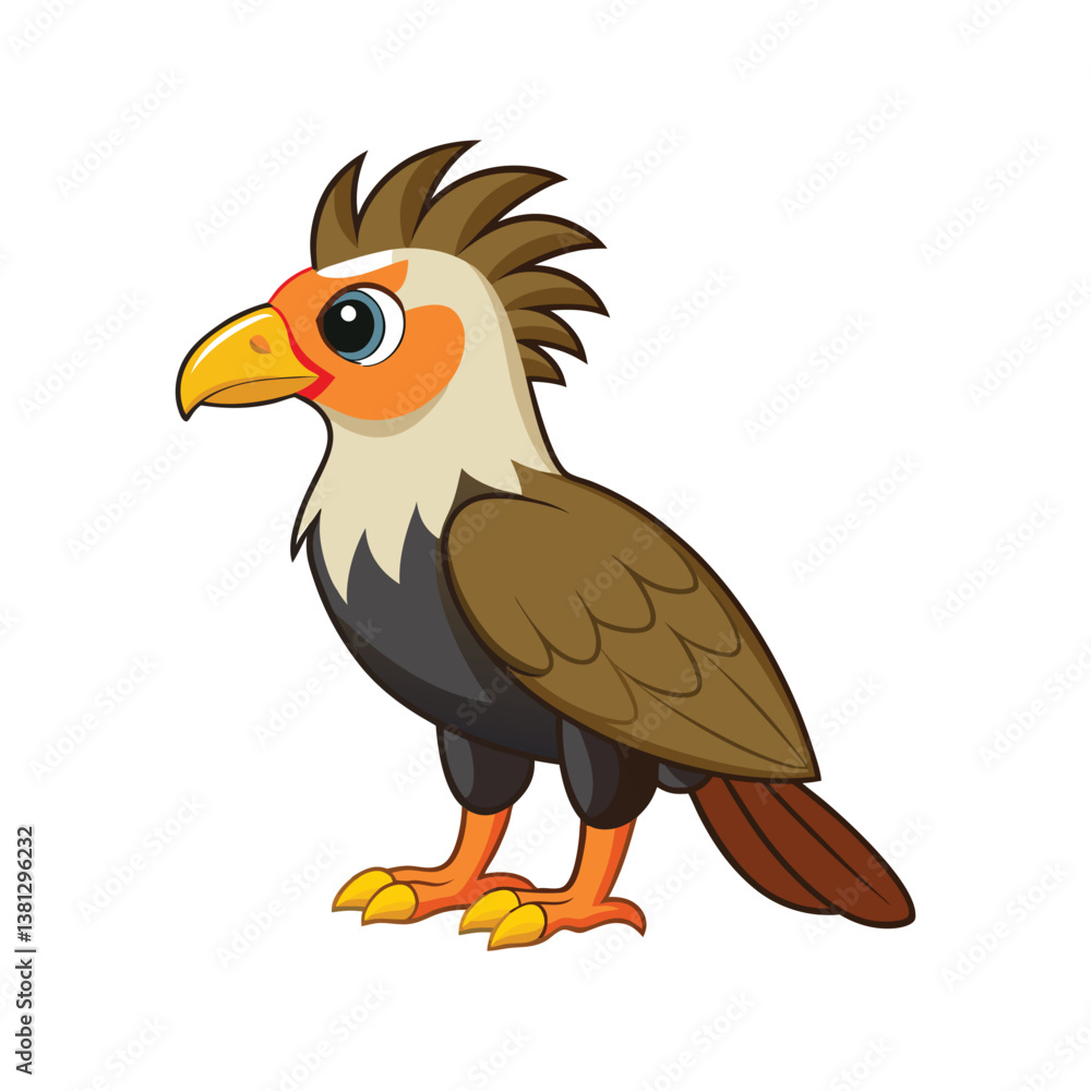 Obraz premium Bright Crested Caracara Bird Artwork