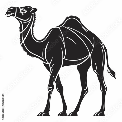 camel sihouette black vector