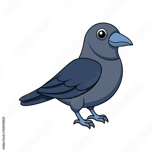  Stunning Daurian Jackdaw Bird Illustration