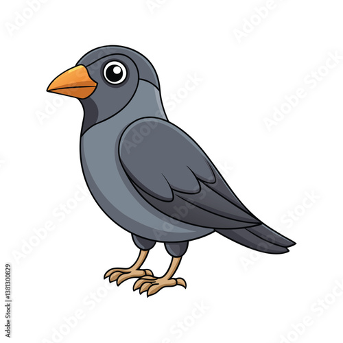  Charming Daurian Jackdaw Bird Design
