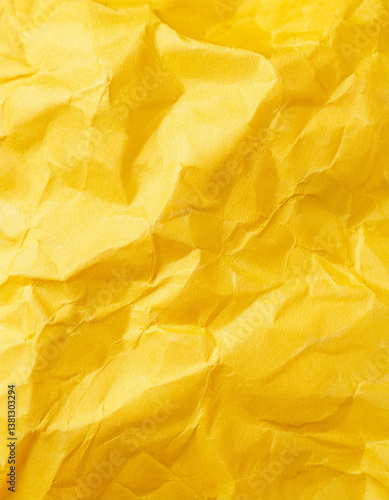 Wallpaper Mural Crumpled yellow recycled paper texture with natural wrinkles and creases. Minimalist background. Torontodigital.ca