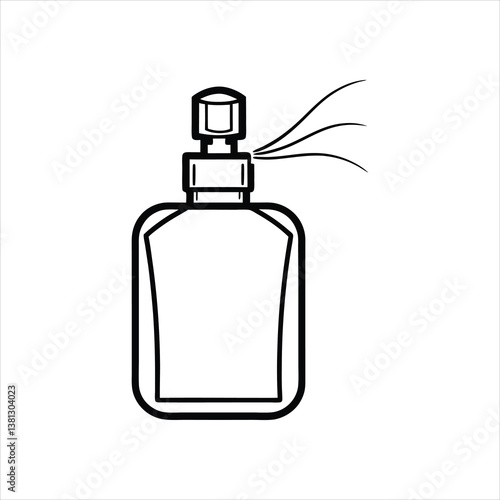  Clear Glass Perfume Bottle Mockup Elegant Vector Icon