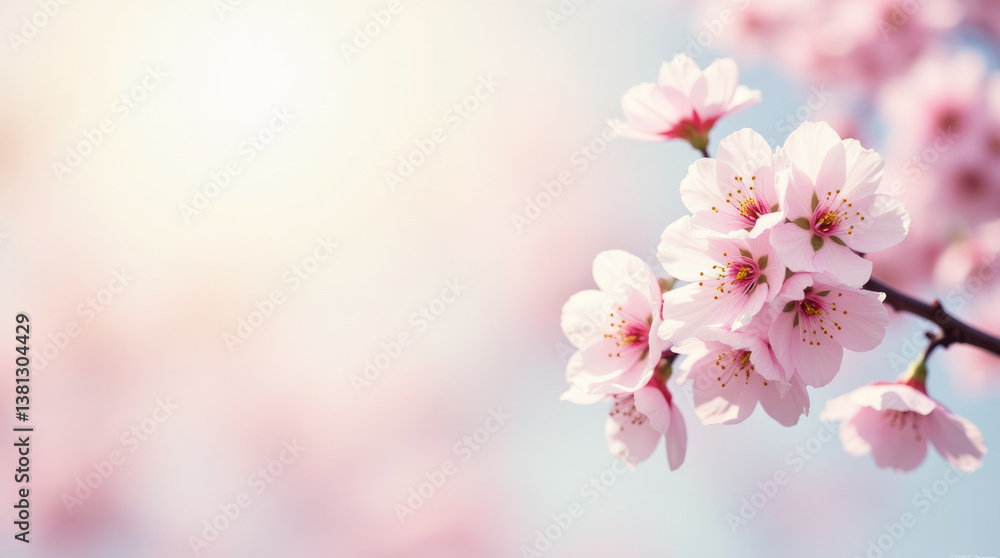 Serene Japanese Cherry Blossom Background Serene Japanese Cherry Blossom Background