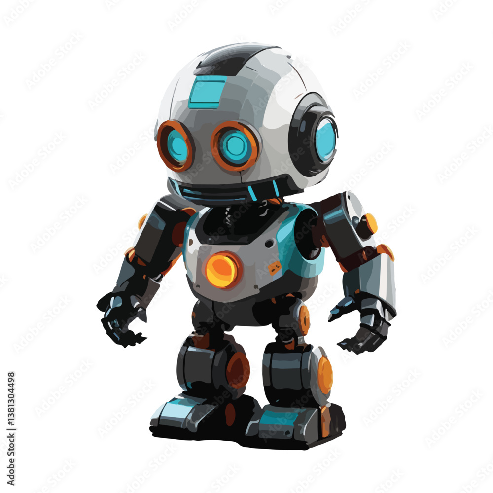 3D robot animation illustration design image 3D robot animation illustration design image