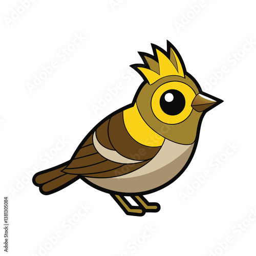  Stunning Golden-Crowned Kinglet Nature Illustration