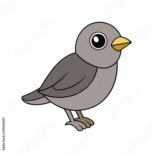  Charming Gray-cheeked Thrush Bird Artwork