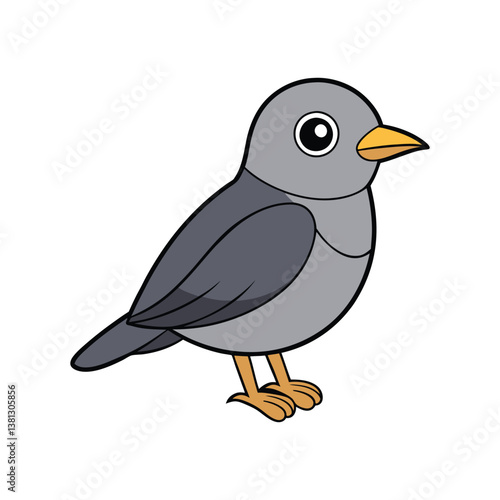  Stunning Gray-cheeked Thrush Bird Illustration