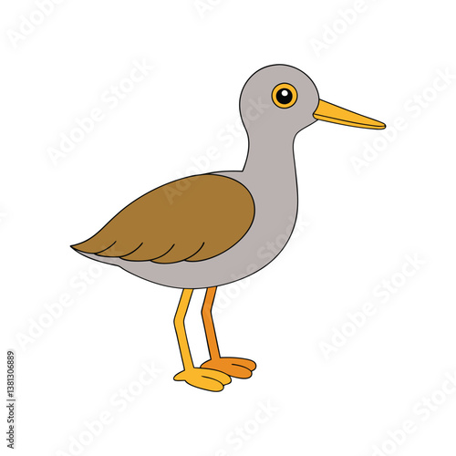  Realistic Greater Yellowlegs Bird Illustration