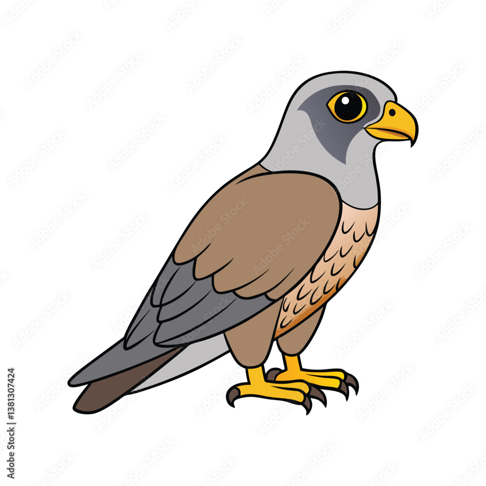 Obraz premium Vivid Gyrfalcon Bird Design