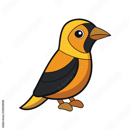  Hooded Oriole Bird Colorful Artwork