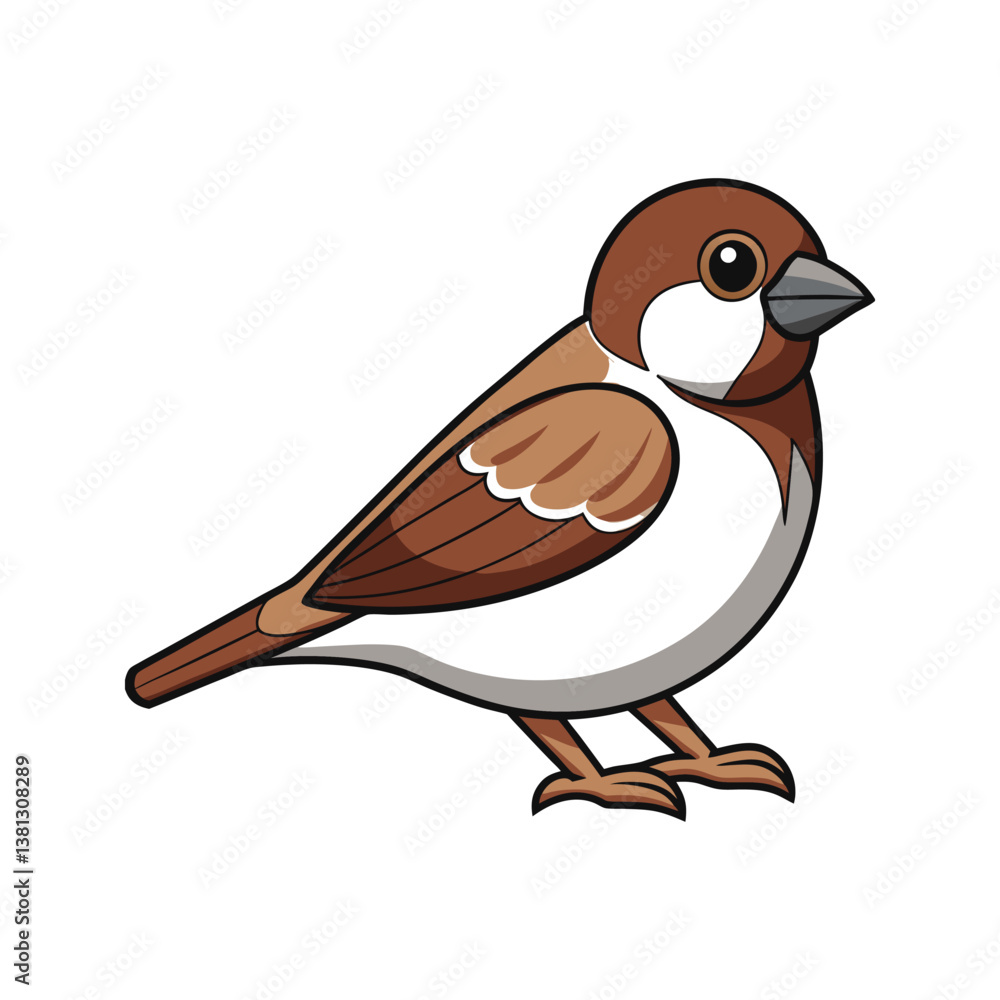 Fototapeta premium Vivid House Sparrow Bird Design