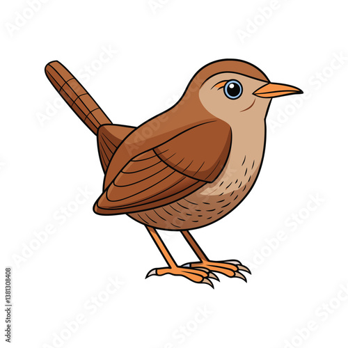  House Wren Bird Realistic Art