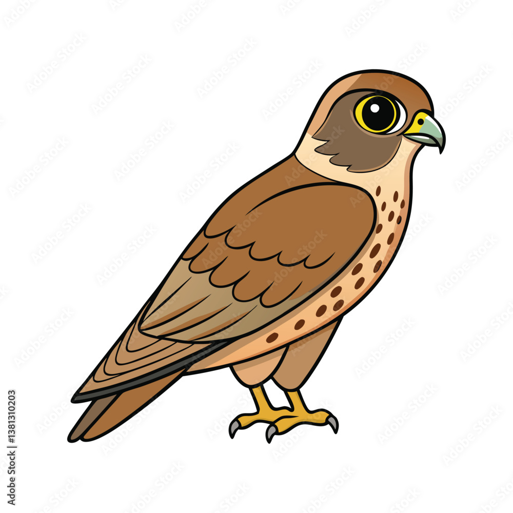 Obraz premium Elegant Lesser Kestrel Bird Vector