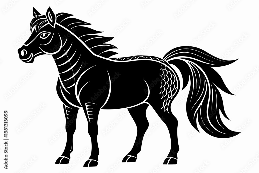 Obraz premium coloring page black vector