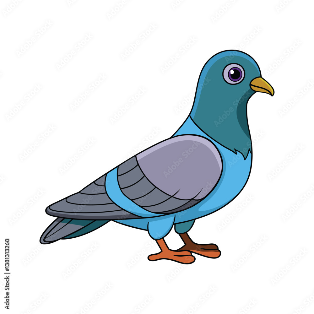 Bright Rock Pigeon Bird Artwork Bright Rock Pigeon Bird Artwork