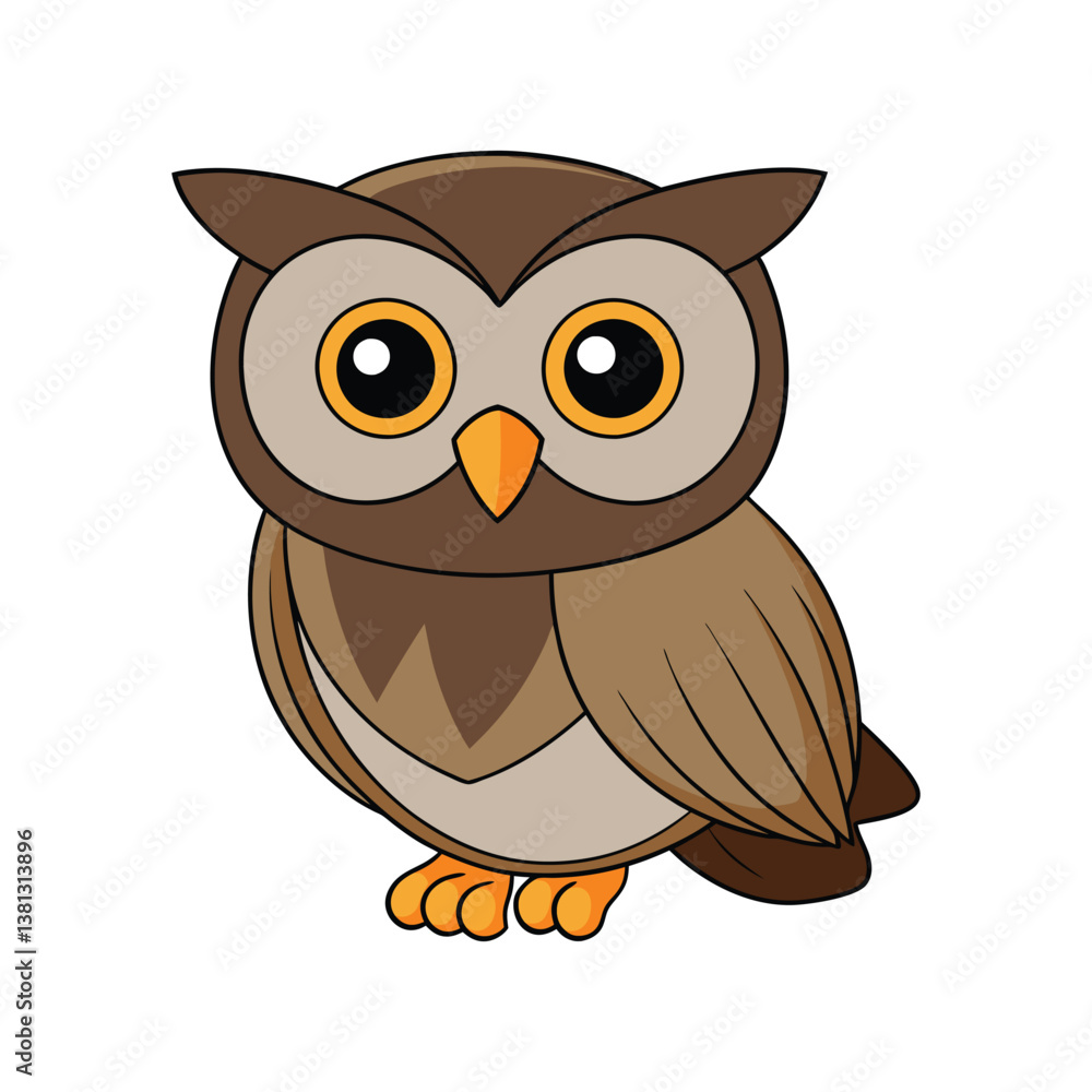 Stunning Short-Eared Owl Nature Illustration Stunning Short-Eared Owl Nature Illustration