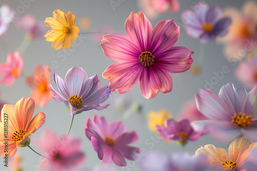 pink and white flowers