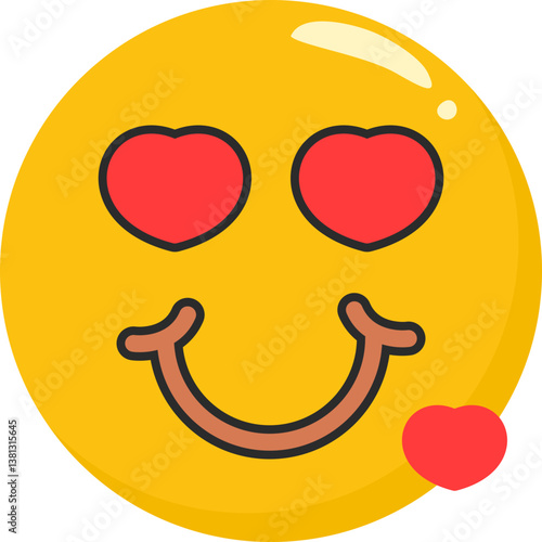 Smile With Hearts Icon