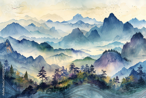 sunrise in the mountains