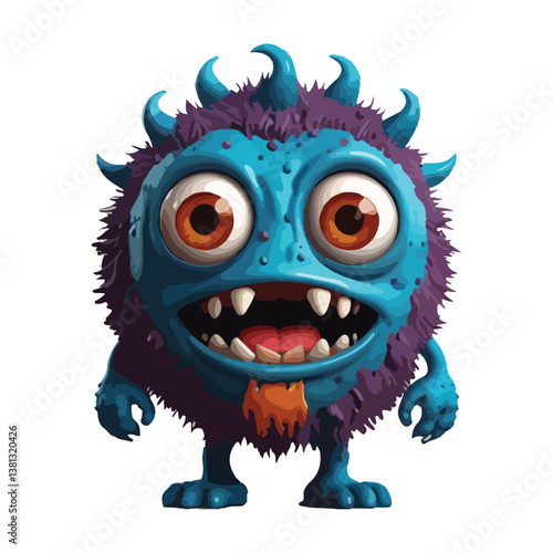 design for animated illustrations of cartoon monster characters