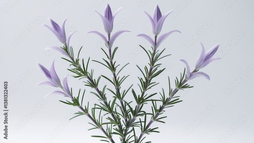 Fototapeta premium Rosemary flowers separated on a white background