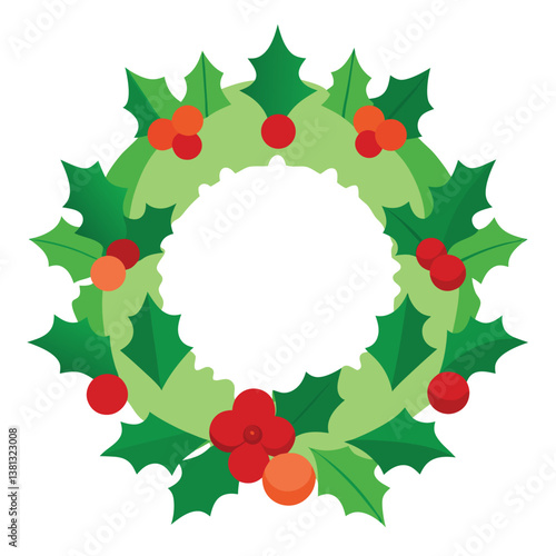 christmas holly wreath