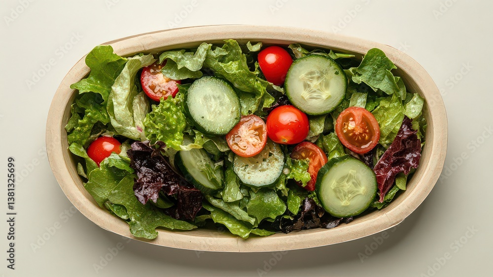 Fresh Garden Salad with Cucumbers and Cherry Tomatoes Fresh Garden Salad with Cucumbers and Cherry Tomatoes