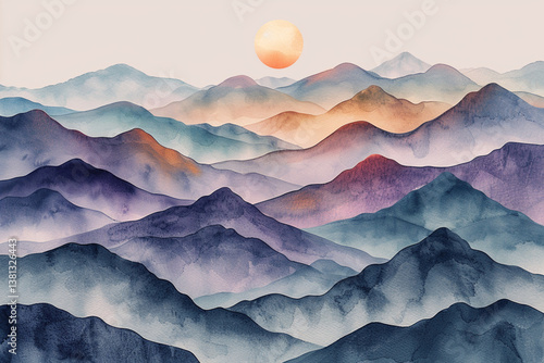 sunrise over mountains