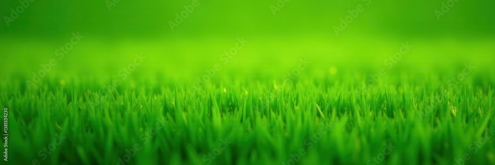 Fototapeta premium Bright emerald lawn, smooth surface, sharp focus , texture, healthy