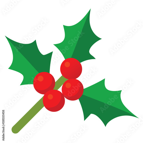 christmas holly and red berries