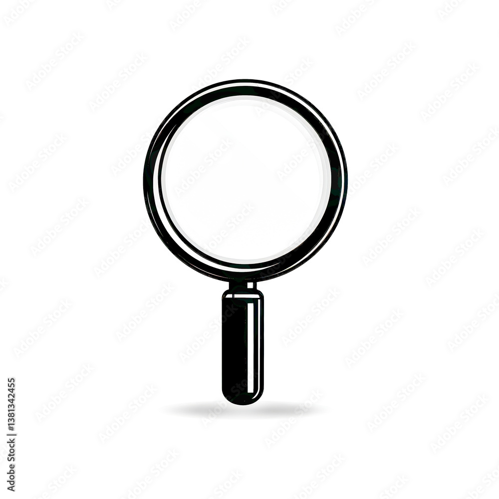 Minimalist search icon design featuring a clean and simplistic style with a sleek magnifying glass Minimalist search icon design featuring a clean and simplistic style with a sleek magnifying glass